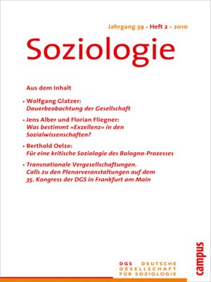 cover image of Soziologie 2.2010